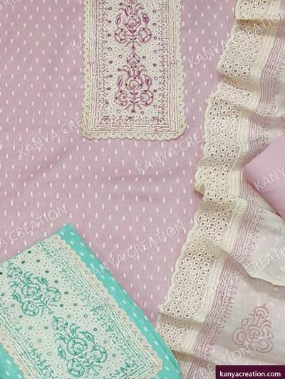 Belleza Cotton 2027 (detail) — unstitched suit set in cotton by Kanya Creation, Ahmedabad